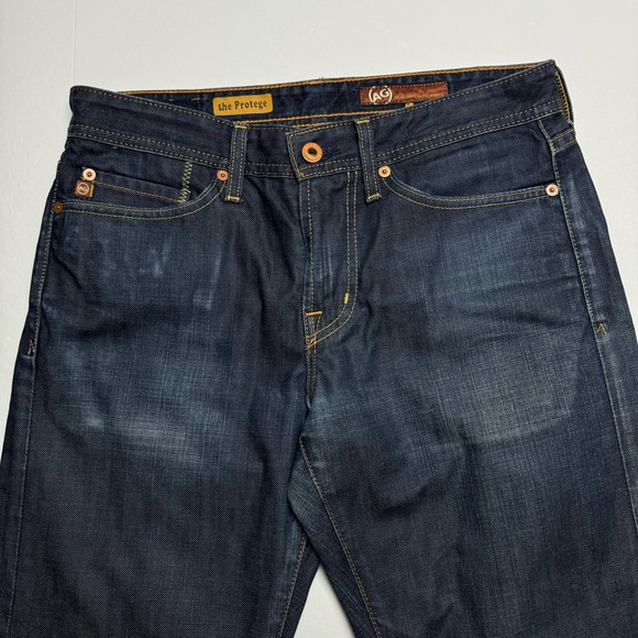 AG Adriano Goldschmeid The Protege Straight Leg Low Rise Dark Wash Jeans 30x28 - Picture 3 of 10